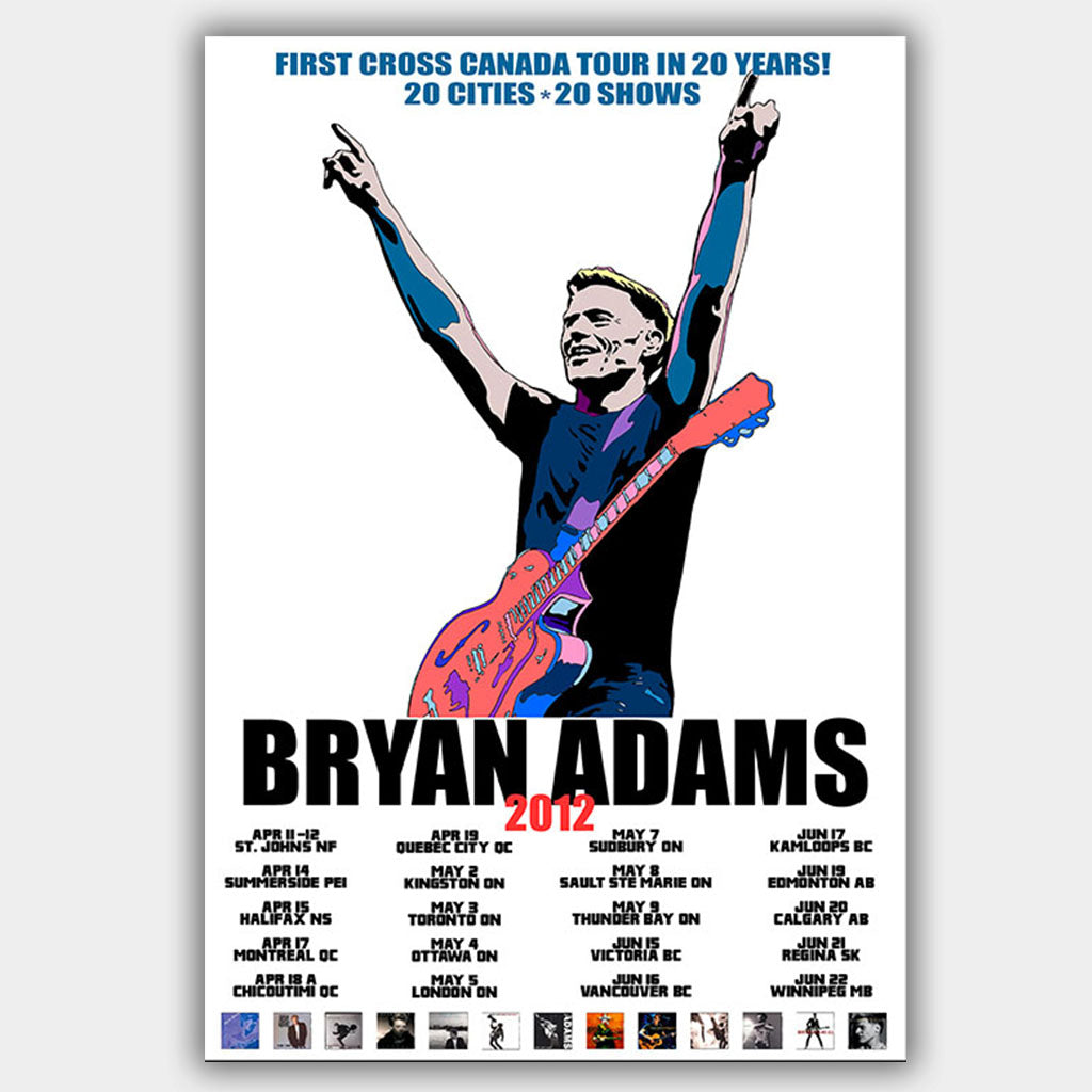 Bryan Adams (2012) - Concert Poster - 13 x 19 inches – PosterAlley