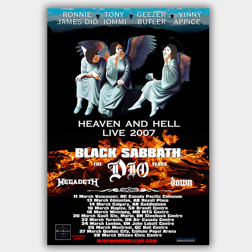 Black Sabbath with Megadeth (2007) - Concert Poster - 13 x 19