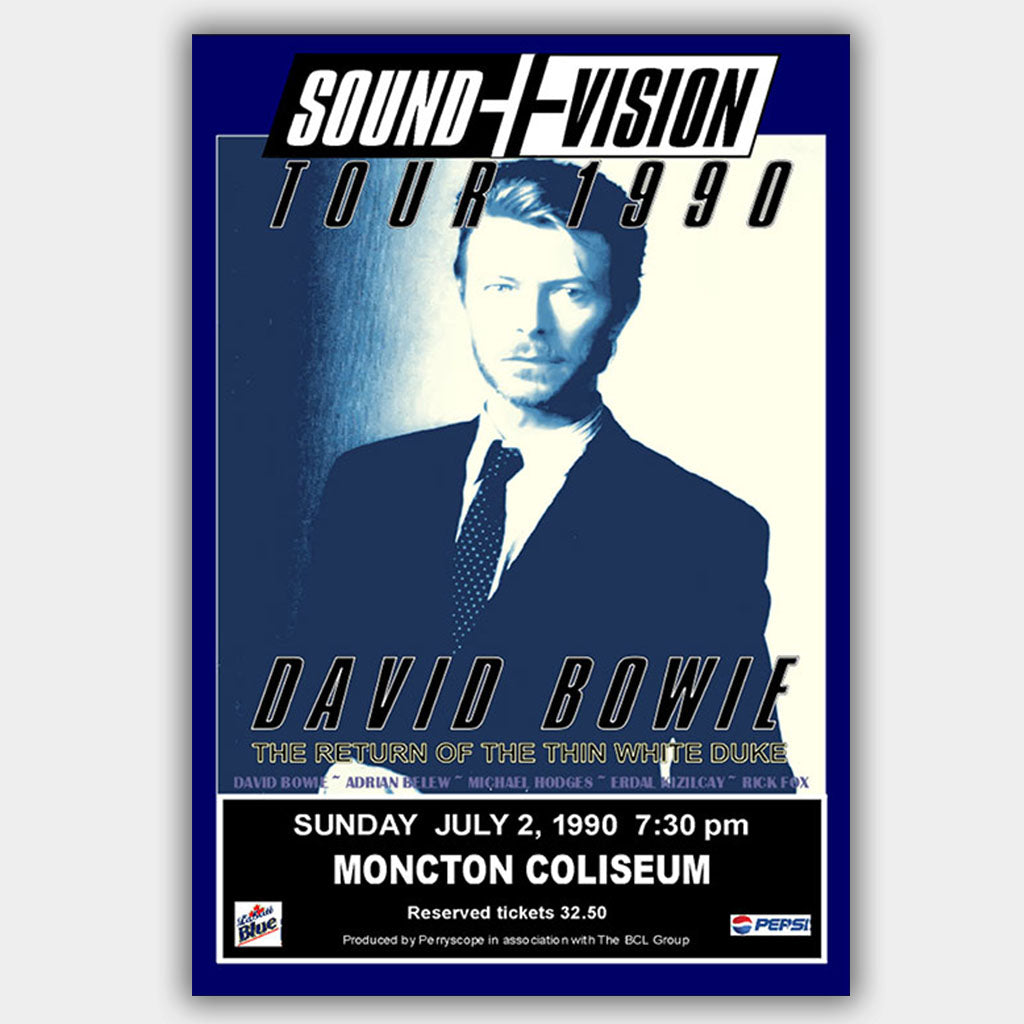 David Bowie with Michael Hodges (1990) - Concert Poster - 13 x 19