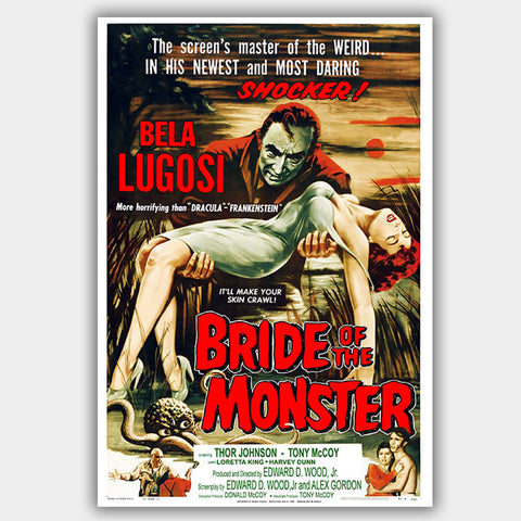 Bride Of The Monster (1956) - Movie Poster - 13 x 19 inches