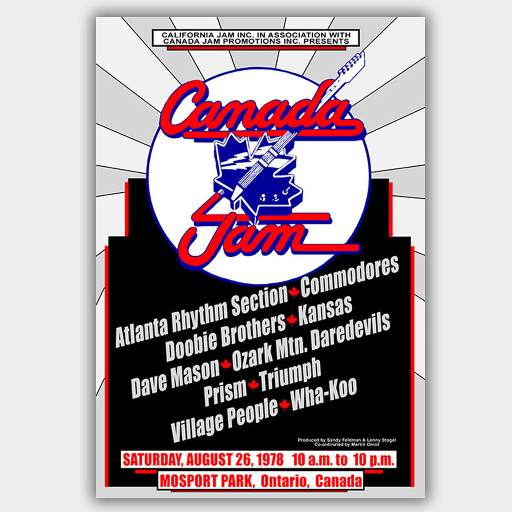 Canada Jam (1978) - Concert Poster - 13 x 19 inches – PosterAlley