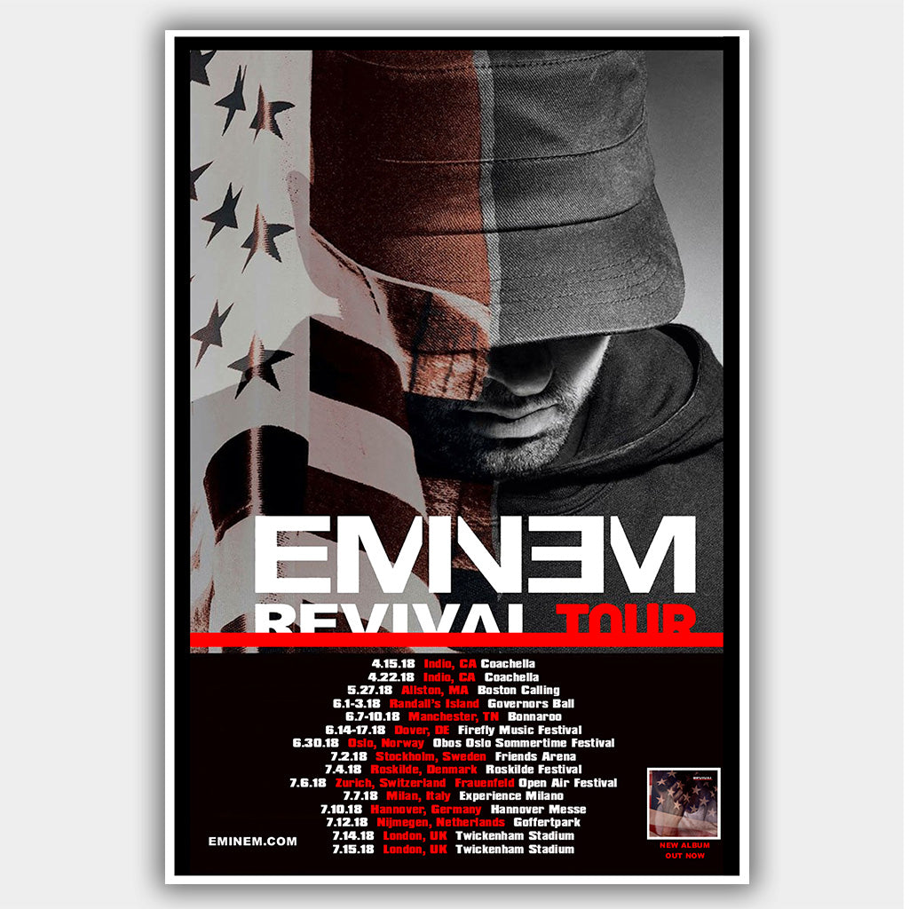 Eminem (2018) - Concert Poster - 13 x 19 inches – PosterAlley