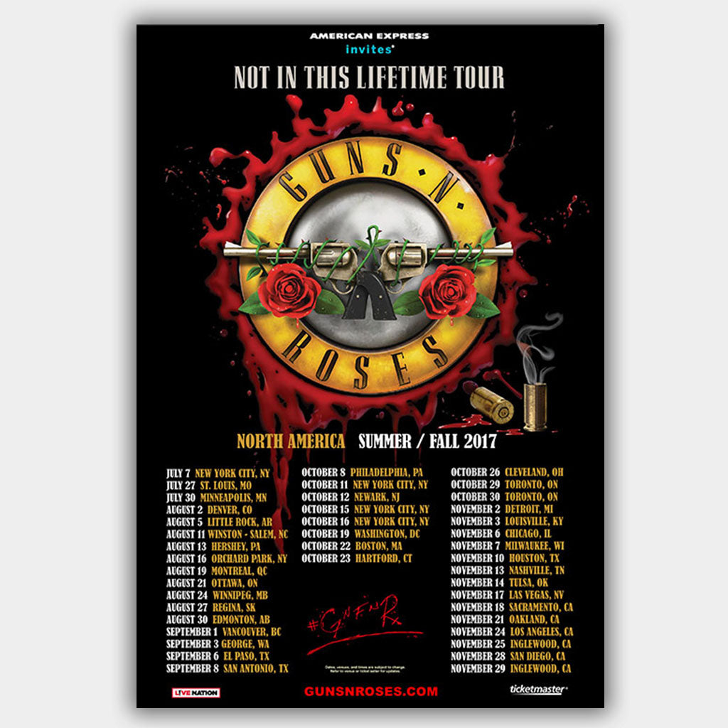 Guns N' Roses (2017) - Concert Poster - 13 x 19 inches – PosterAlley