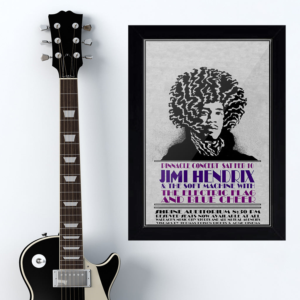 時間の伸長/Time Stretch アーティストプルーフ 油彩ペイント Jimi Hendrix with Blue Cheer (1968) - Concert Poster - 13 x 19