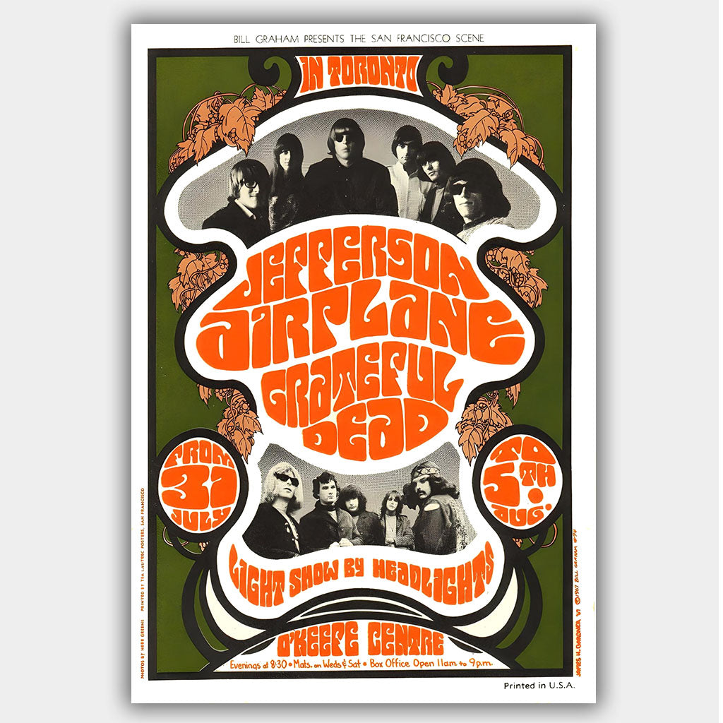 Jefferson Airplane with Grateful Dead (1967) - Concert Poster - 13