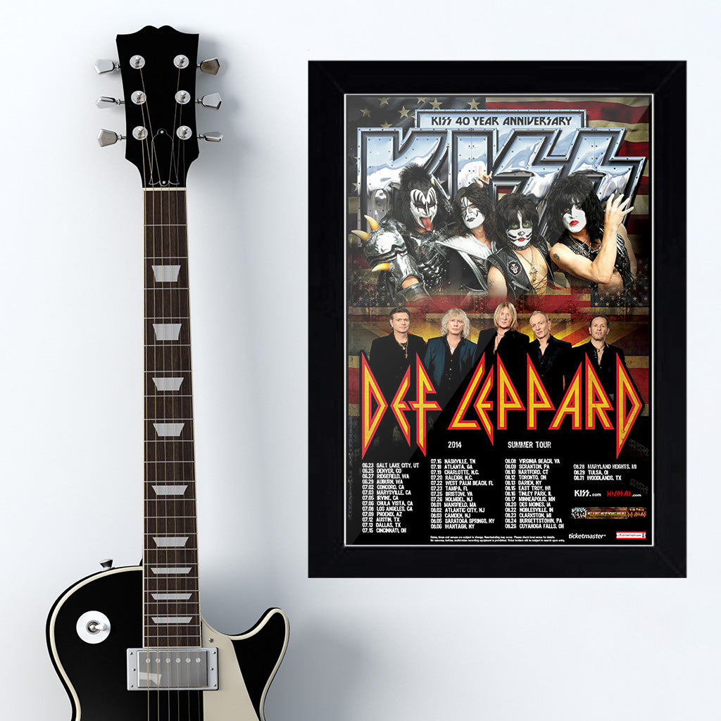 Kiss with Def Leppard (2014) - Concert Poster - 13 x 19 inches
