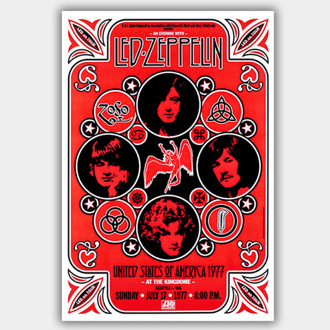 Led Zeppelin (1977) - Concert Poster - 13 x 19 inches