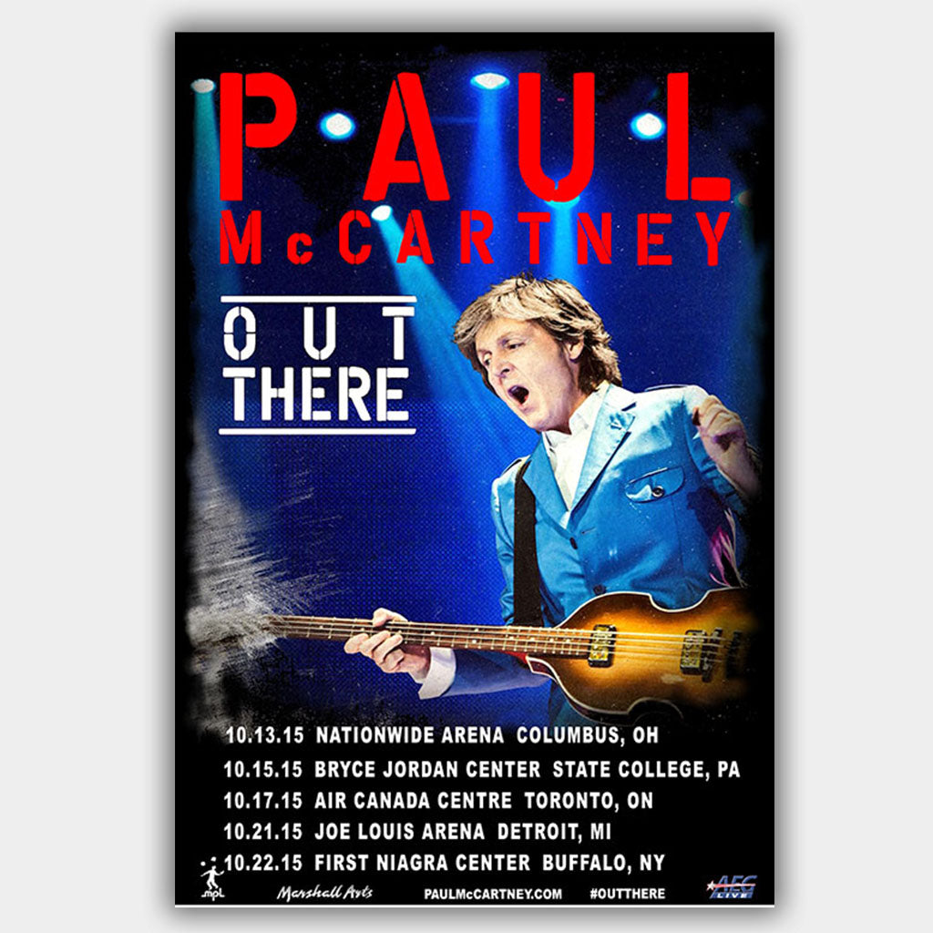 Paul Mccartney with Fall Tour (2015) - Concert Poster - 13 x 19