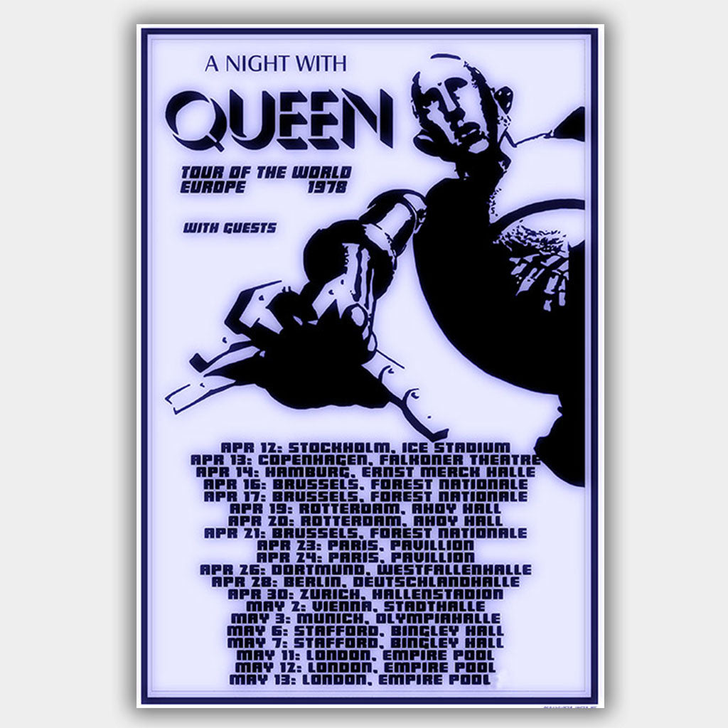 Queen (1978) - Concert Poster - 13 x 19 inches – PosterAlley
