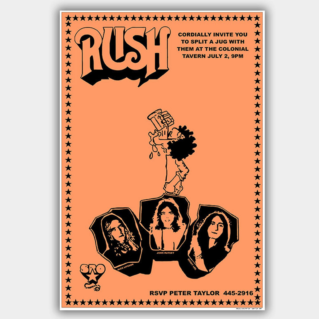 Rush (1974) - Concert Poster - 13 x 19 inches – PosterAlley