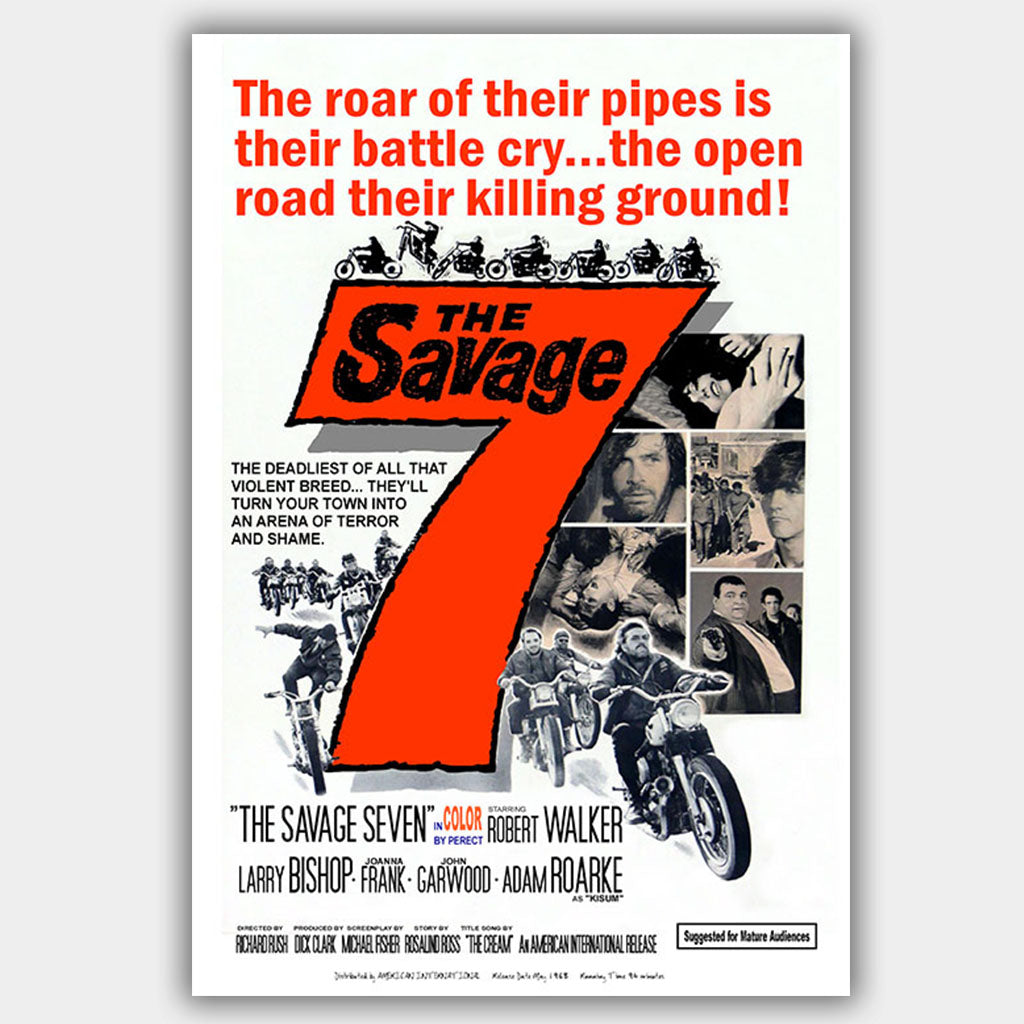 Savage Seven (1968) - Movie Poster - 13 x 19 inches – PosterAlley