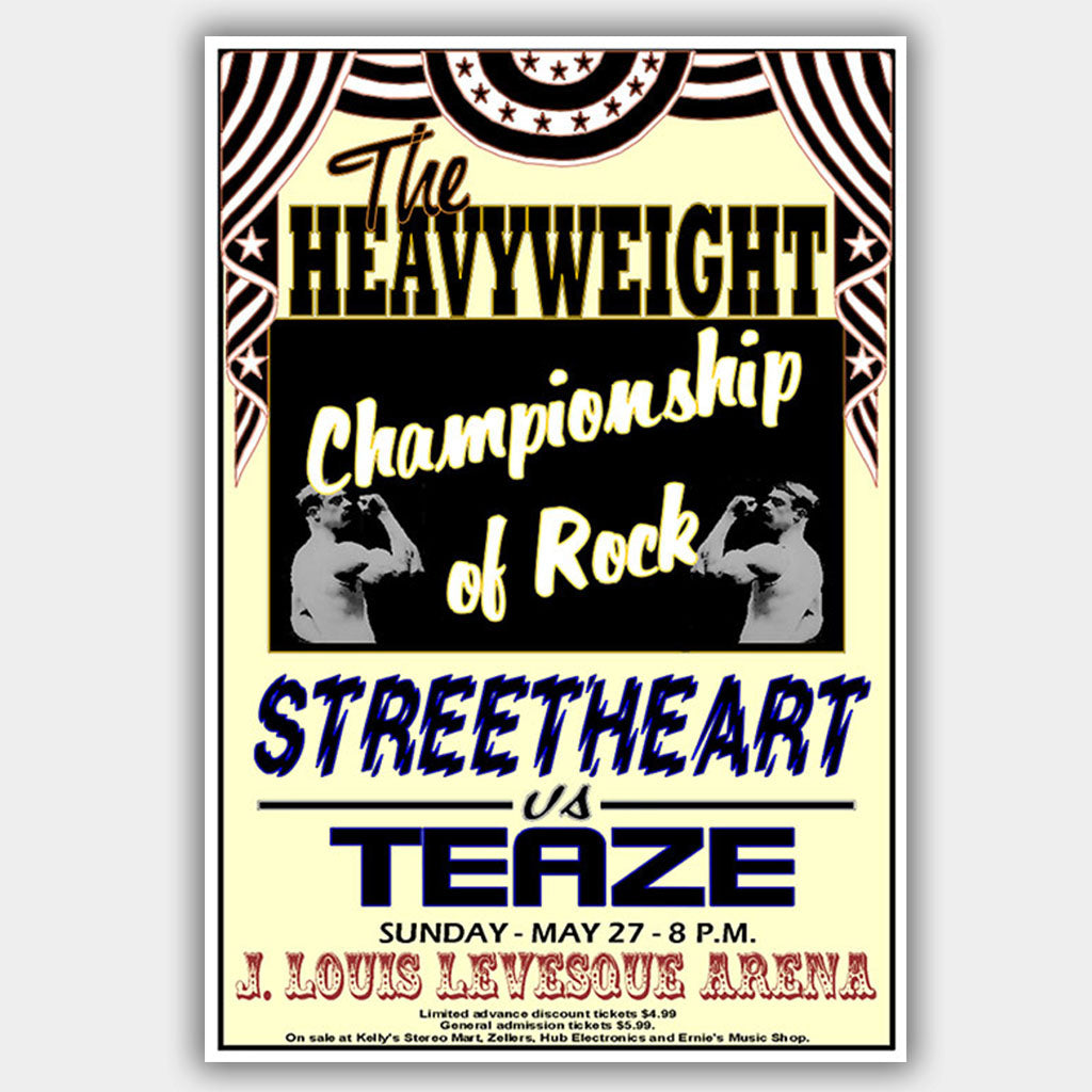 STARLINGEAR style③ 廃盤ポスター(大) Streetheart with Teaze (1977) - Concert Poster - 13 x 19 inches