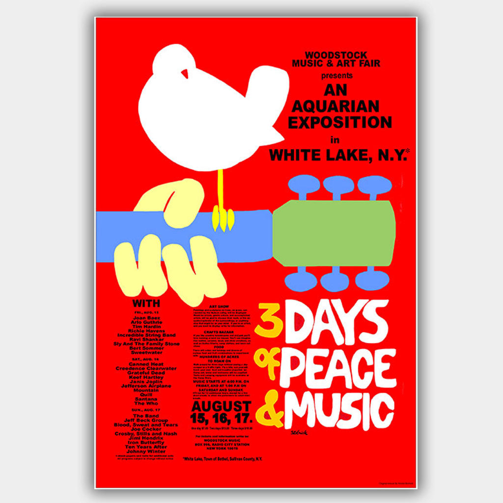Woodstock with (1969) - Concert Poster - 13 x 19 inches – PosterAlley