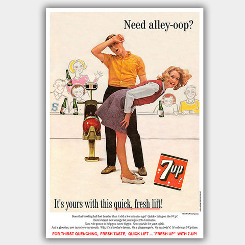 7-Up Bowling (1963) - Advertising Poster - 13 x 19 inches