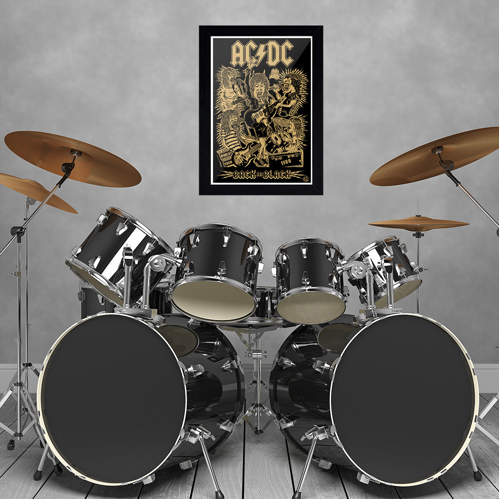 AC/DC : Back in Black - Concert Poster - 13 x 19 inches – PosterAlley