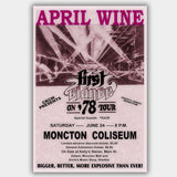 April Wine with Teaze (1978) - Concert Poster - 13 x 19 inches