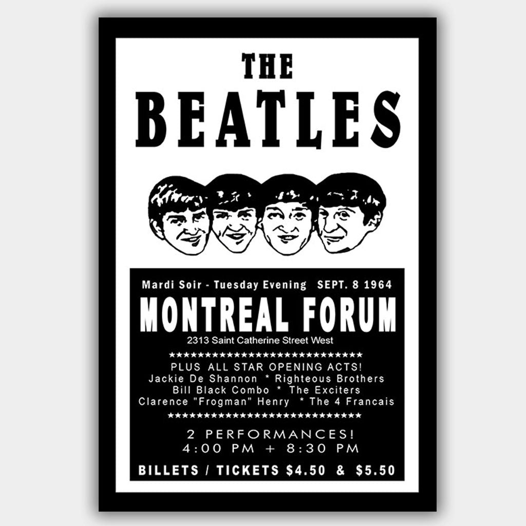 Beatles with Righteous Bros (1964) - Concert Poster - 13 x