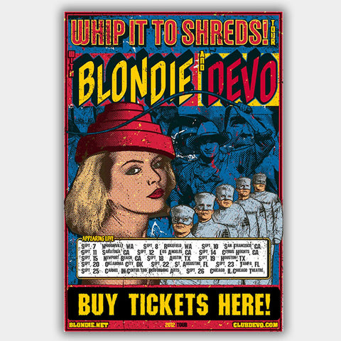 Blondie with Devo (2012) - Concert Poster - 13 x 19 inches