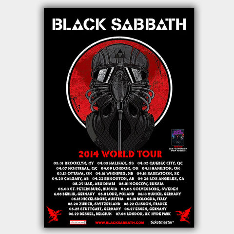 Black Sabbath (2014) - Concert Poster - 13 x 19 inches