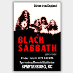 Black Sabbath with Skinny (1972) - Concert Poster - 13 x 19 inches