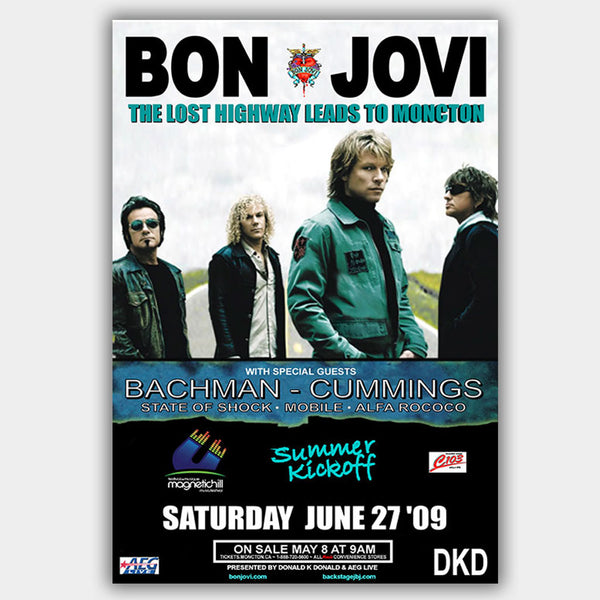 Bon Jovi (2009) - Concert Poster - 13 x 19 inches – PosterAlley
