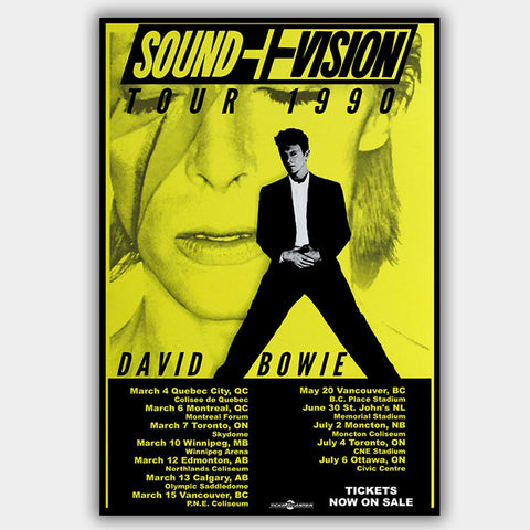 David Bowie (1990) - Concert Poster - 13 x 19 inches