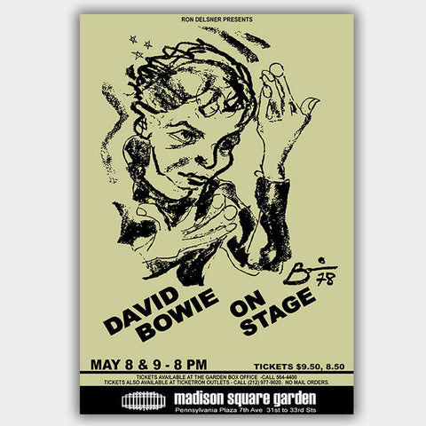 David Bowie (1978) - Concert Poster - 13 x 19 inches