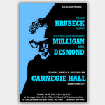 Dave Brubeck Quartet with Mulligan & Paul Desmon (1972) - Concert Poster - 13 x 19 inches