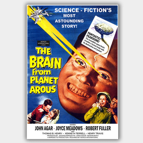 Brain From Planet Arous (1957) - Movie Poster - 13 x 19 inches