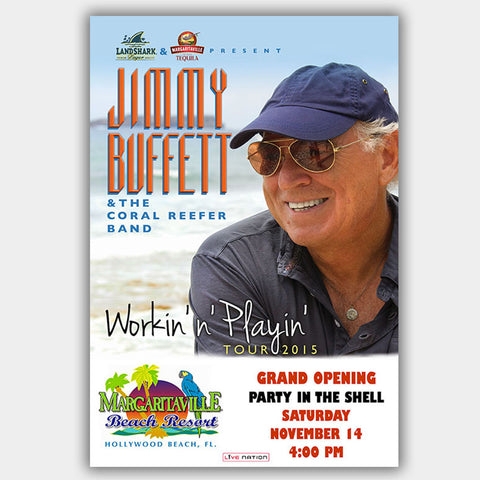 Jimmy Buffet (2015) - Concert Poster - 13 x 19 inches