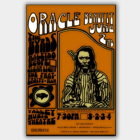Byrds Benefit (1967) - Concert Poster - 13 x 19 inches
