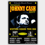 Johnny Cash with Hank Williams Jr (1964) - Concert Poster - 13 x 19 inches