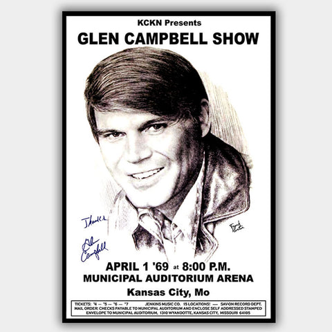 Glen Campbell (1969) - Concert Poster - 13 x 19 inches