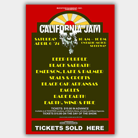 California Jam (1974) - Concert Poster - 13 x 19 inches