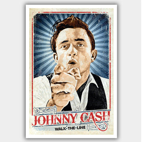 Johnny Cash - Tribute Poster - 13 x 19 inches