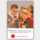 Coca Cola - Share (1957) - Advertising Poster - 13 x 19 inches