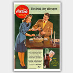 Coca Cola - Party (1942) - Advertising Poster - 13 x 19 inches