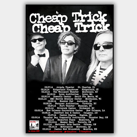 Cheap Trick (2014) - Concert Poster - 13 x 19 inches