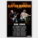 Eric Clapton with Steve Winwood (2009) - Concert Poster - 13 x 19 inches