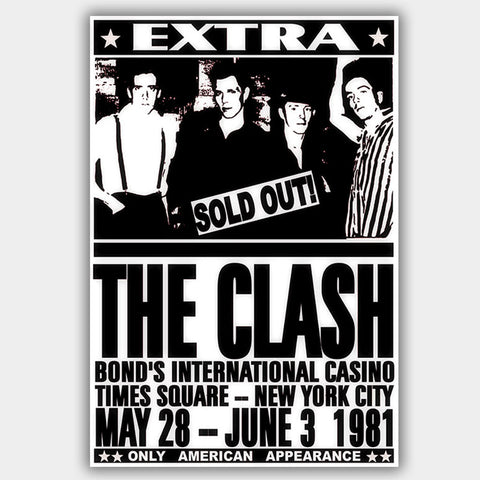 Clash (1981) - Concert Poster - 13 x 19 inches
