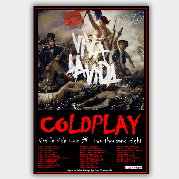 Coldplay (2008) - Concert Poster - 13 x 19 inches – PosterAlley