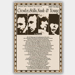 Crosby Stills & Nash (1969) - Concert Poster - 13 x 19 inches