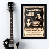 Miles Davis with Nina Simone (1971) - Concert Poster - 13 x 19 inches