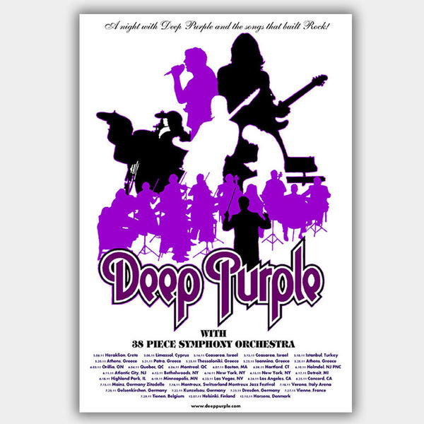 Deep Purple (2011) - Concert Poster - 13 x 19 inches – PosterAlley
