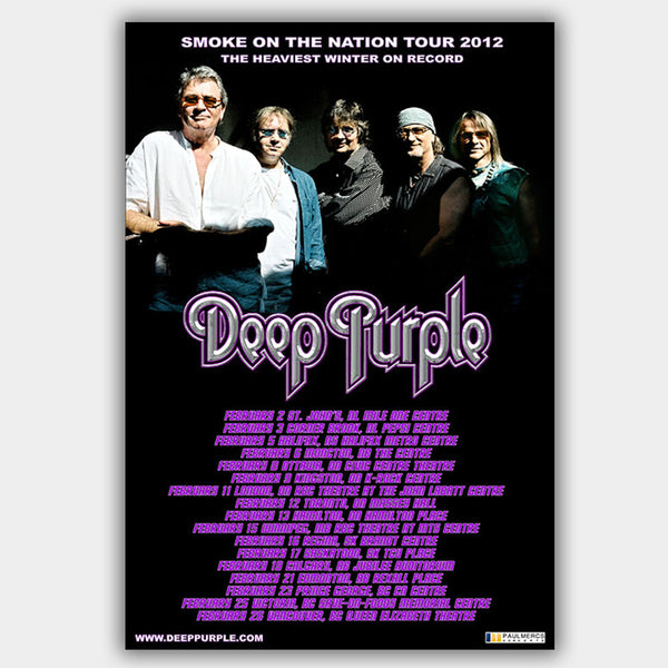 Deep Purple (2012) - Concert Poster - 13 x 19 inches – PosterAlley