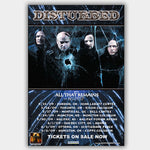 Disturbed with All That Remains (2009) - Concert Poster - 13 x 19 inches