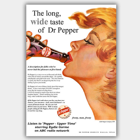 Dr. Pepper (1959) - Advertising Poster - 13 x 19 inches