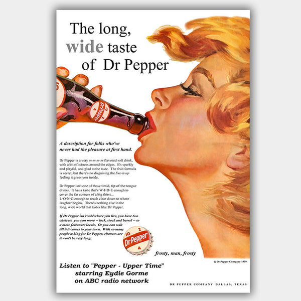 Dr. Pepper (1959) - Advertising Poster - 13 x 19 inches – PosterAlley