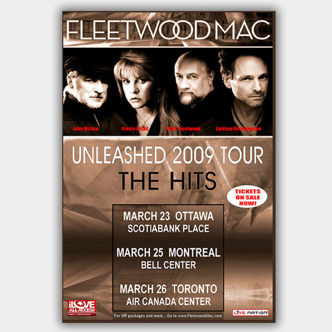 Fleetwood Mac (2009) - Concert Poster - 13 x 19 inches