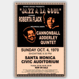 Roberta Flack with Cannonball Adderley Quintet (1970) - Concert Poster - 13 x 19 inches